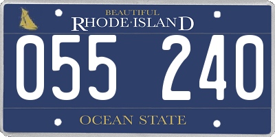 RI license plate 055240