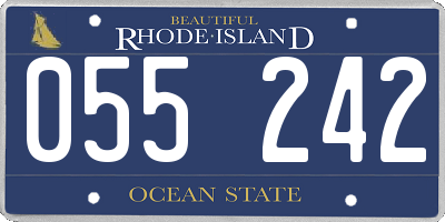 RI license plate 055242