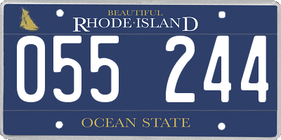 RI license plate 055244