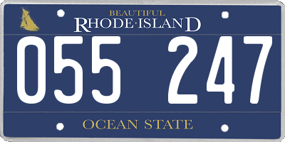 RI license plate 055247
