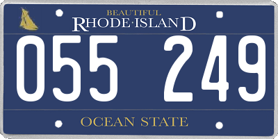 RI license plate 055249