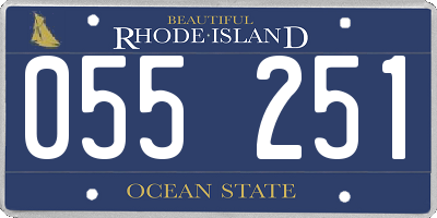 RI license plate 055251