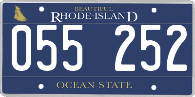RI license plate 055252