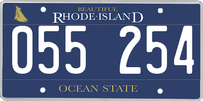 RI license plate 055254