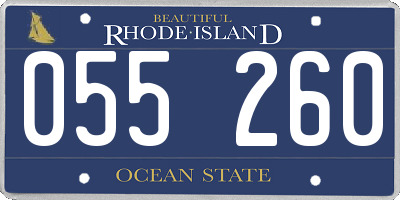 RI license plate 055260