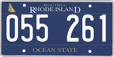 RI license plate 055261