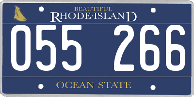 RI license plate 055266