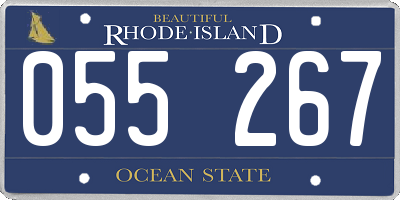RI license plate 055267