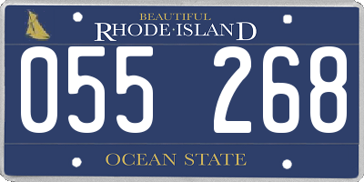 RI license plate 055268
