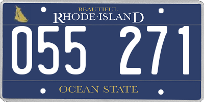 RI license plate 055271