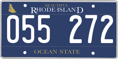 RI license plate 055272