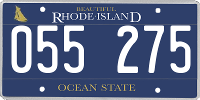 RI license plate 055275