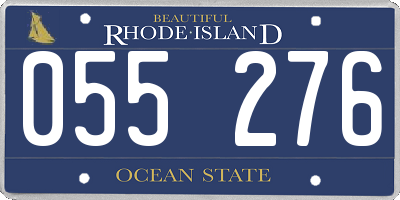 RI license plate 055276