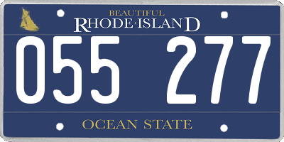 RI license plate 055277
