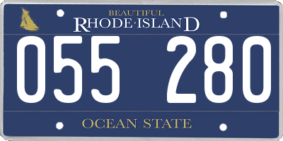 RI license plate 055280