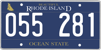 RI license plate 055281
