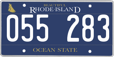 RI license plate 055283