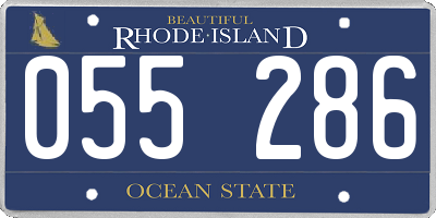 RI license plate 055286
