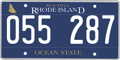 RI license plate 055287