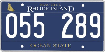RI license plate 055289