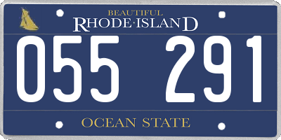 RI license plate 055291