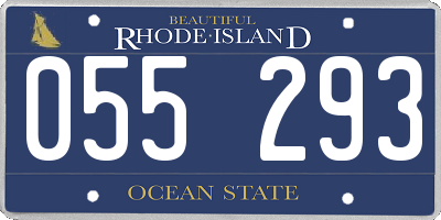 RI license plate 055293