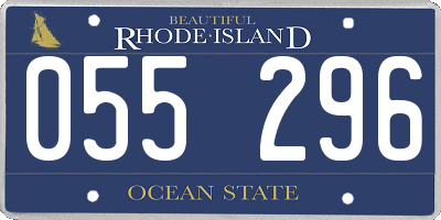 RI license plate 055296
