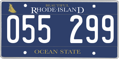 RI license plate 055299