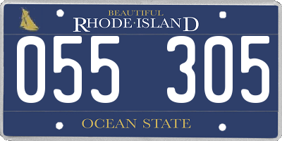 RI license plate 055305