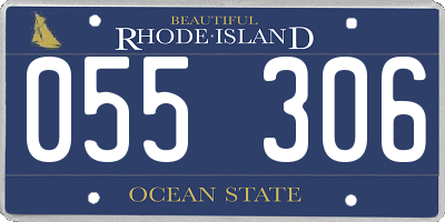 RI license plate 055306