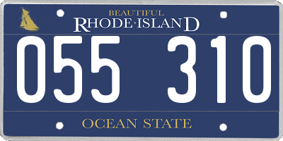 RI license plate 055310