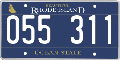 RI license plate 055311