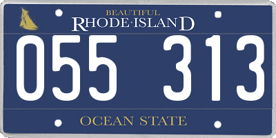 RI license plate 055313