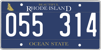 RI license plate 055314