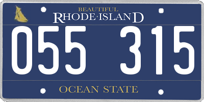 RI license plate 055315