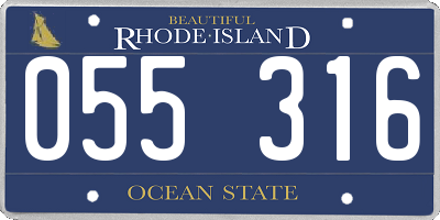 RI license plate 055316