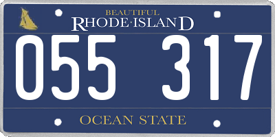 RI license plate 055317