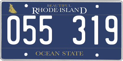RI license plate 055319