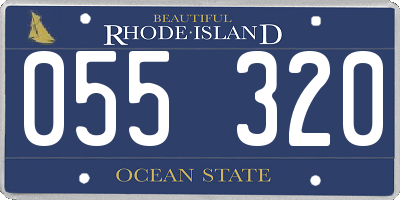 RI license plate 055320