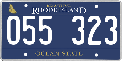 RI license plate 055323