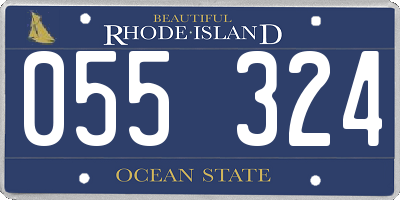 RI license plate 055324