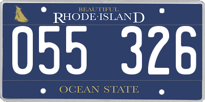 RI license plate 055326