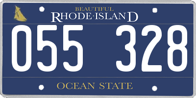RI license plate 055328
