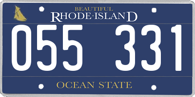 RI license plate 055331