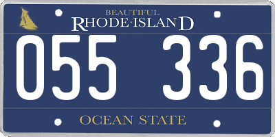 RI license plate 055336