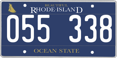 RI license plate 055338