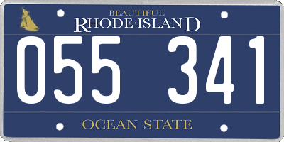 RI license plate 055341