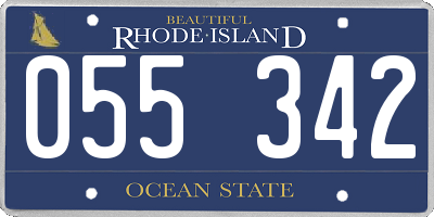RI license plate 055342