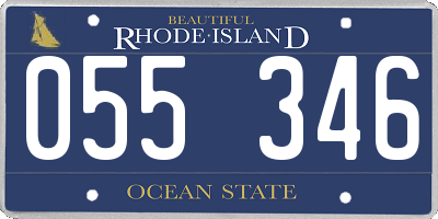 RI license plate 055346