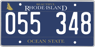 RI license plate 055348